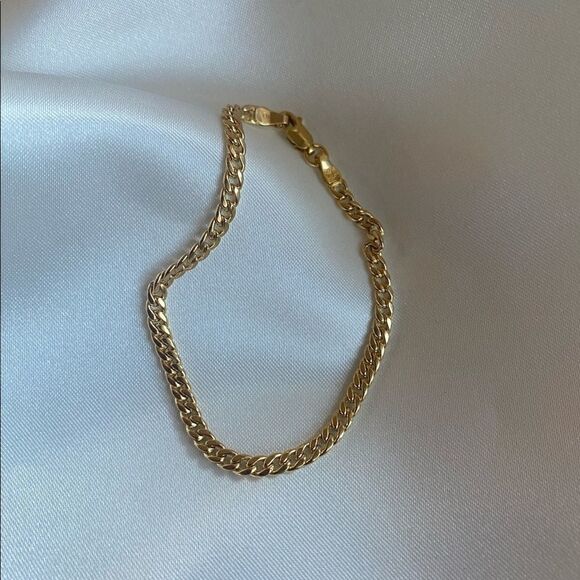 Miami Cuban Trendy real gold 14k bracelet perfect gift size 7.5” - Picture 5 of 11
